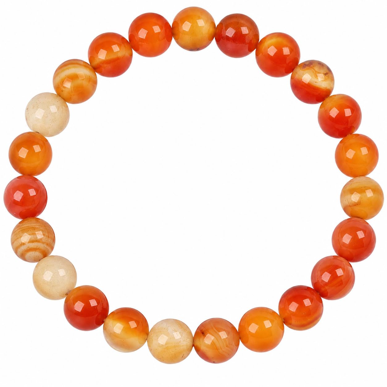 ELEDORO Chakra Armband Damen 8 mm - Edelstein Stretch Perlenarmband | Handgefertigte 8-mm-Edelsteinarmbänder, 19 cm, elastisch - für Yoga, Meditation, Chakra und Achtsamkeit