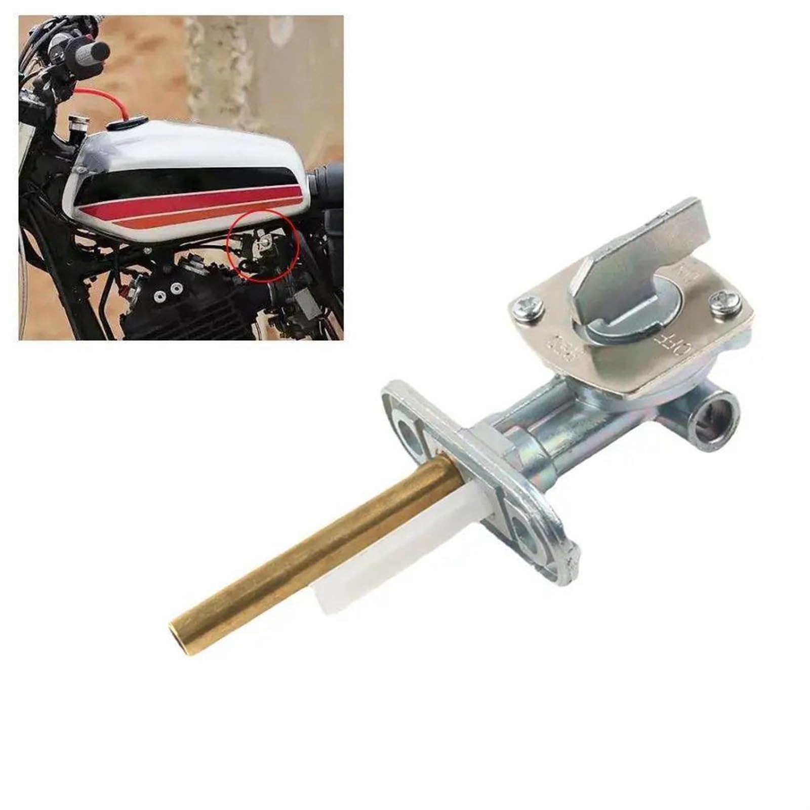 Rubinetto Carburante Per Suzuki GN-250, GN 250E E GNX-25 – Valvola Interruttore ON/OFF/RISERVA