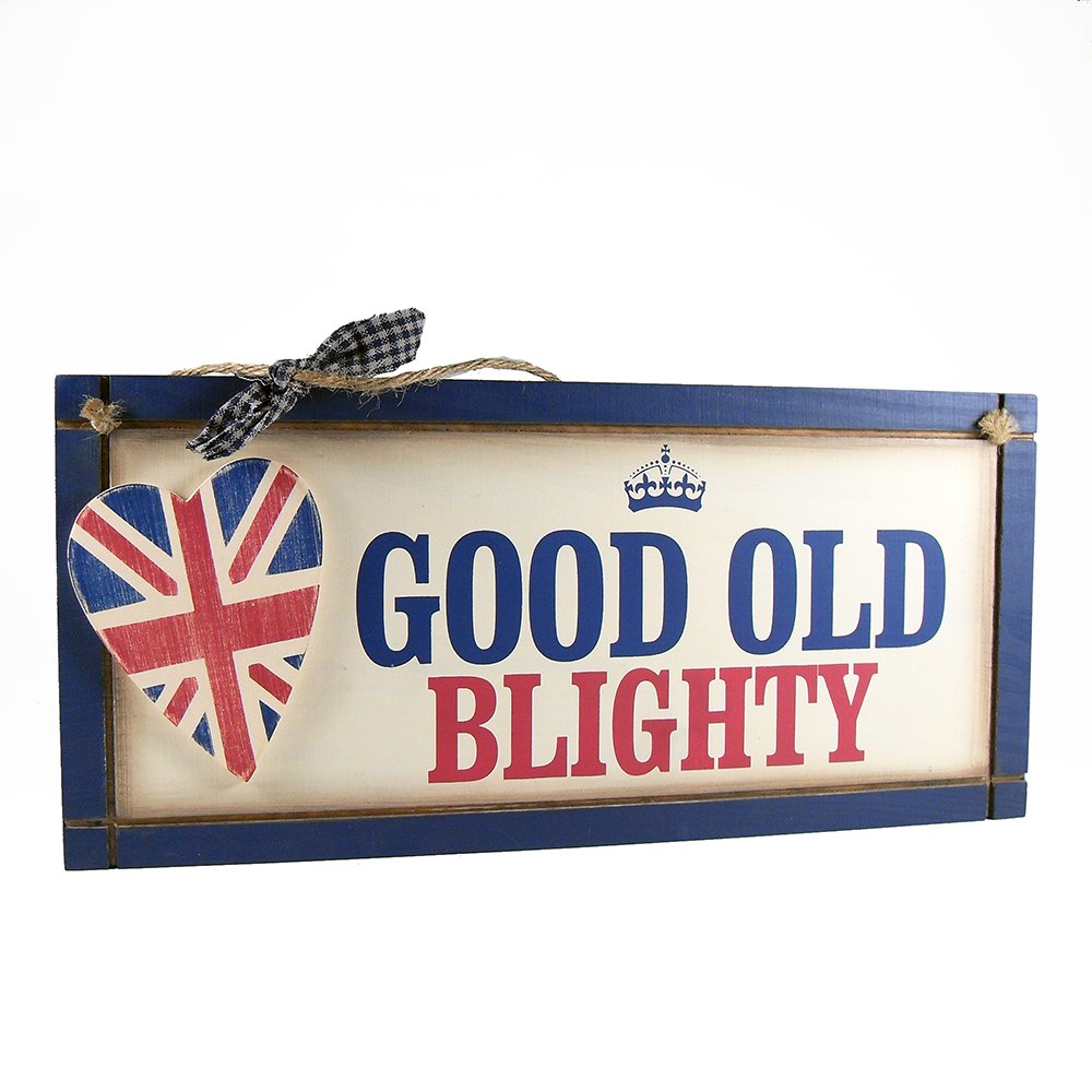 Heartwarmers Good Old Blighty Plaque - Wooden Plaque