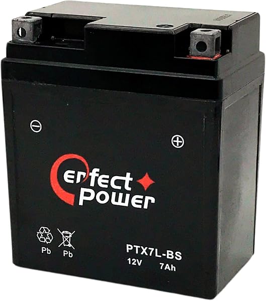 パーフェクトパワー PTX7L-BS バイクバッテリー 充電済 (互換 YTX7L-BS) - 1