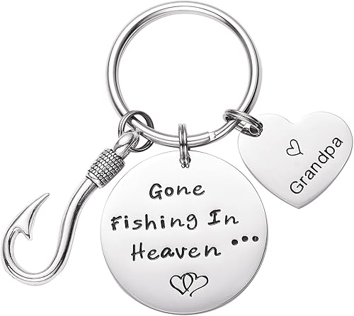 Llavero de regalo conmemorativo con texto en inglés "Still Riding in Heaven" PAPA Grandpa Loss of Father Gift in Memory of Dad Grandfather Keyring