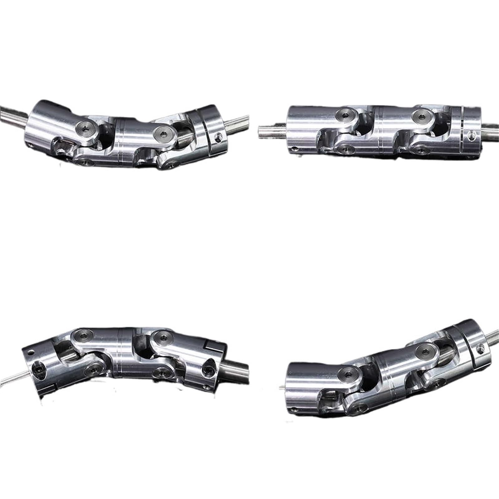 Accouplement à joint universel en alliage d'aluminium 40 * 90, roulement à aiguilles croisées télescopique à double joint simple et à grande vitesse de précision(12mm)