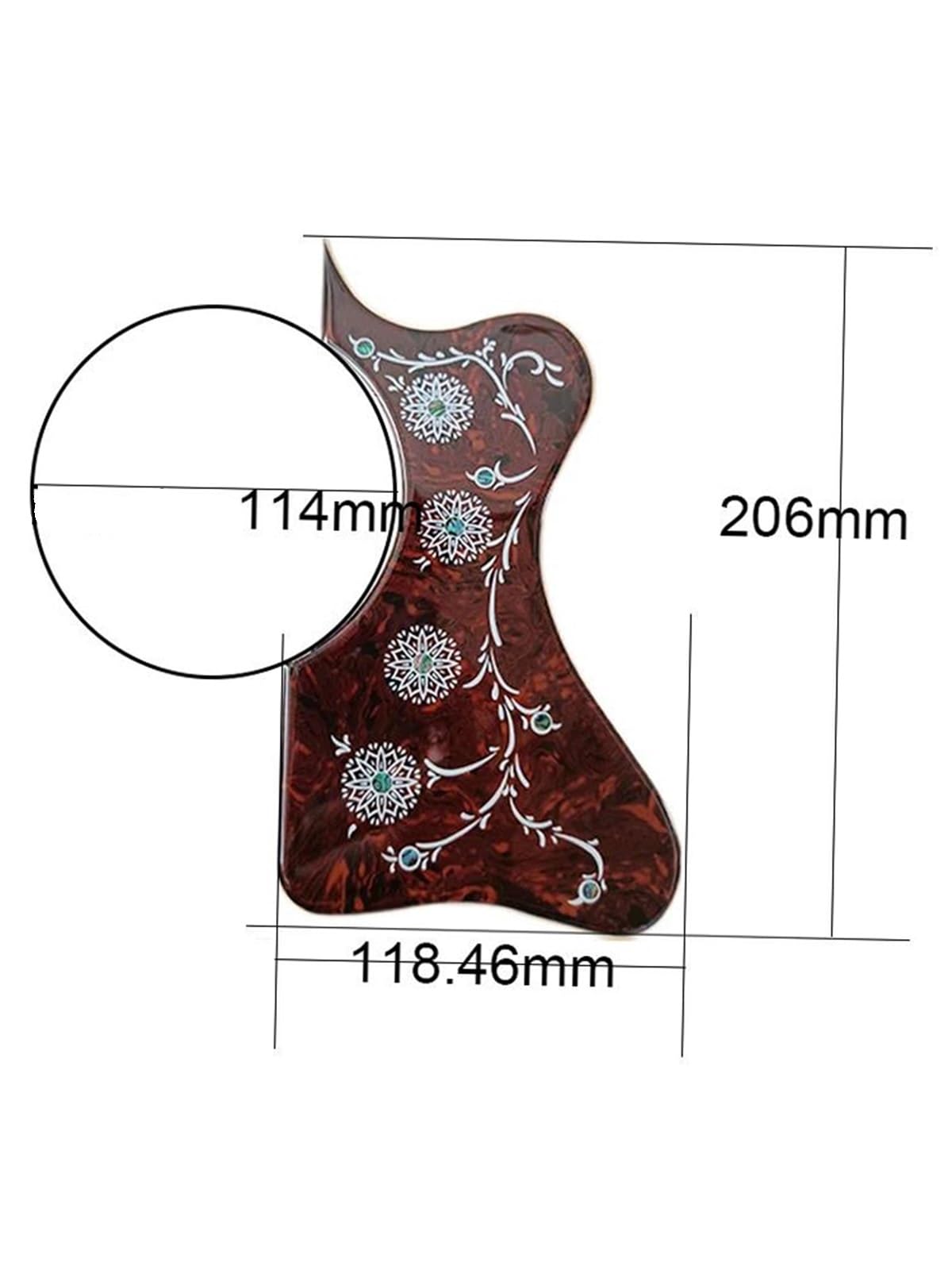 Uniwersalna osłona pickguardu do gitary akustyczne Profesjonalny pickguard do gitary akustycznej materiał celuloidowy(Type2)