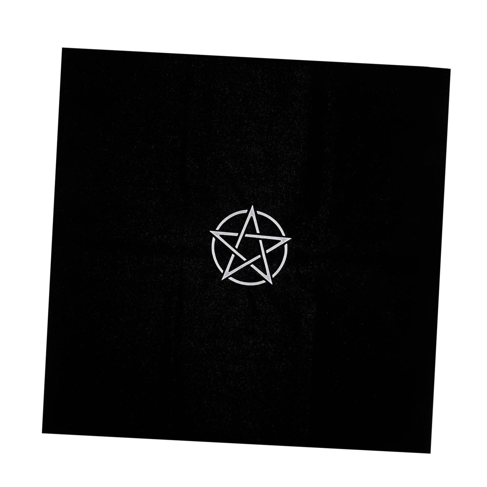 Mantel de Tarot Negro Pentáculo de Franela, Resistente al Desgaste Pelusas, Adecuado para Decoración de Mesa Hogar Aire Libre