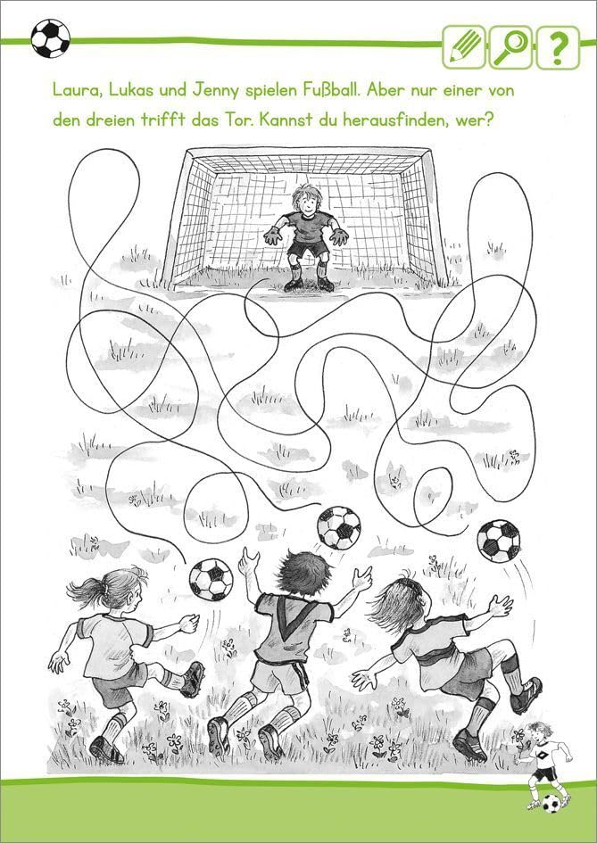 Rätselspaß Fußball. Ab 6 Jahren / Labyrinthe, Suchbilder, Reihenfolgen bestimmen u.v.m. / Rätselheft zum Thema Fußball für Mädchen und Jungen (Rätsel, Spaß, Spiele)
