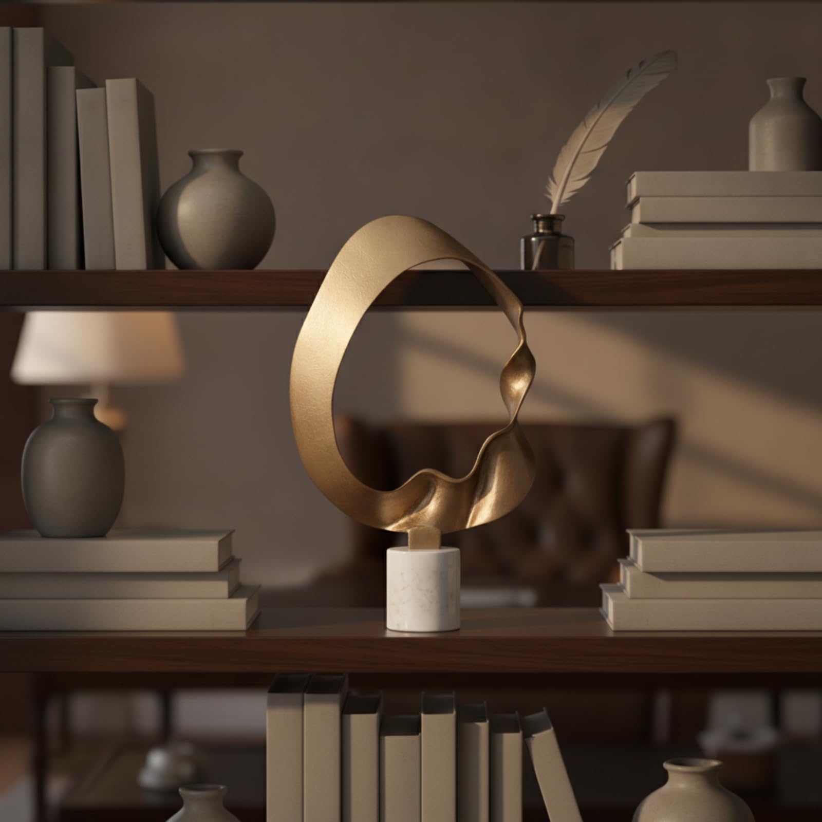 Gralara Escultura Elegante Artística, Actual, Figura geométrica, para Oficina
