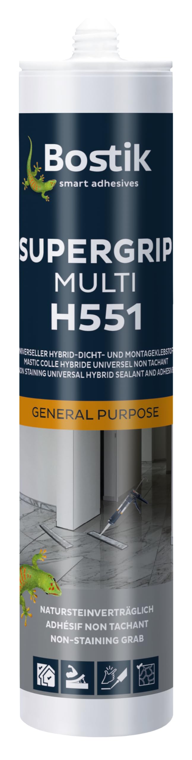 BOSTIK H551 Supergrip Multi Schwarz – Vielseitiger Klebdichtstoff