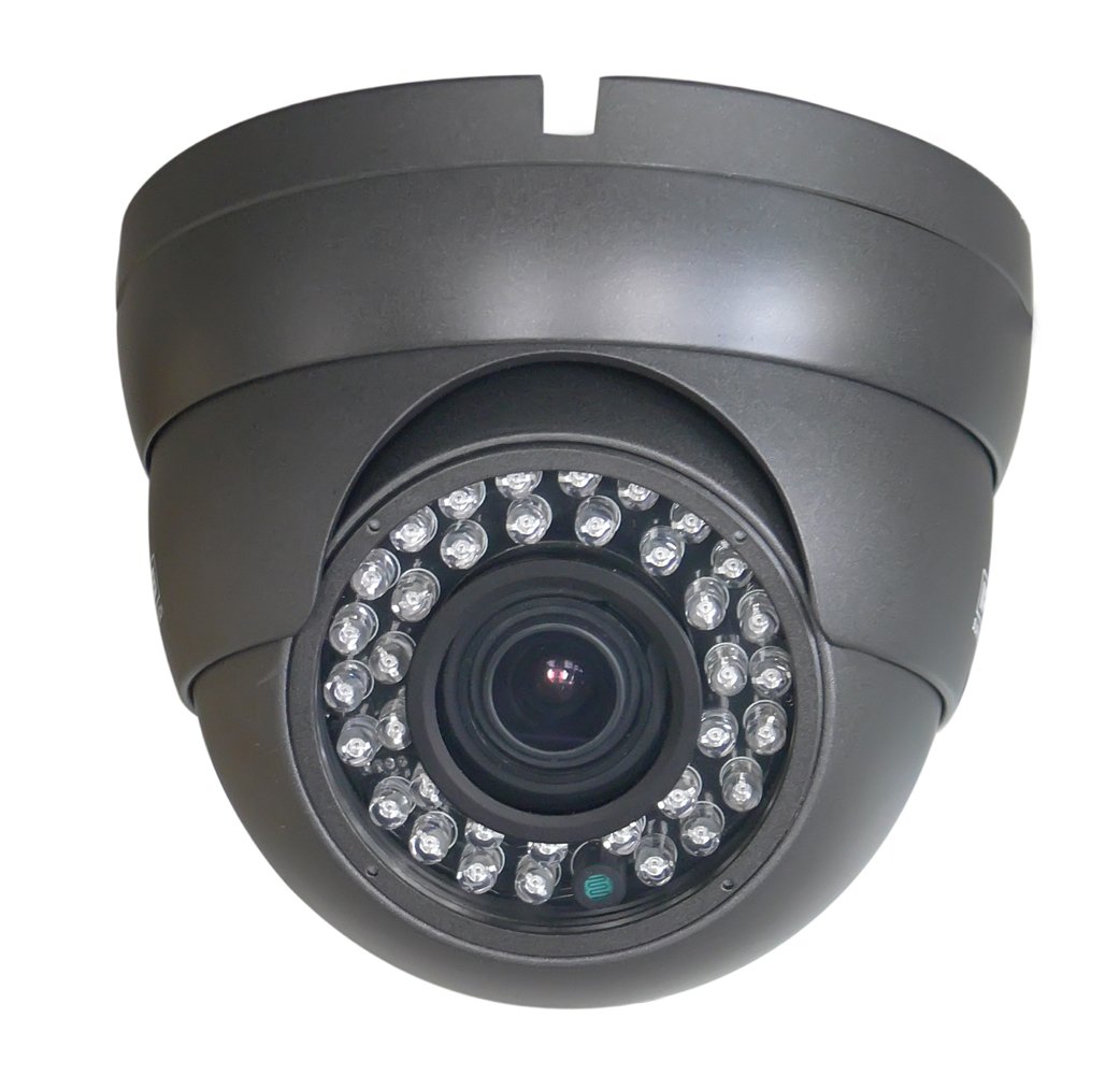 INS-D825VH-C 2 AXIS Varifocal IR Dome Camera 550TVL 1/3-Inch 760H Super Sensitivity CCD 2.8-12mm Lens (Gray)