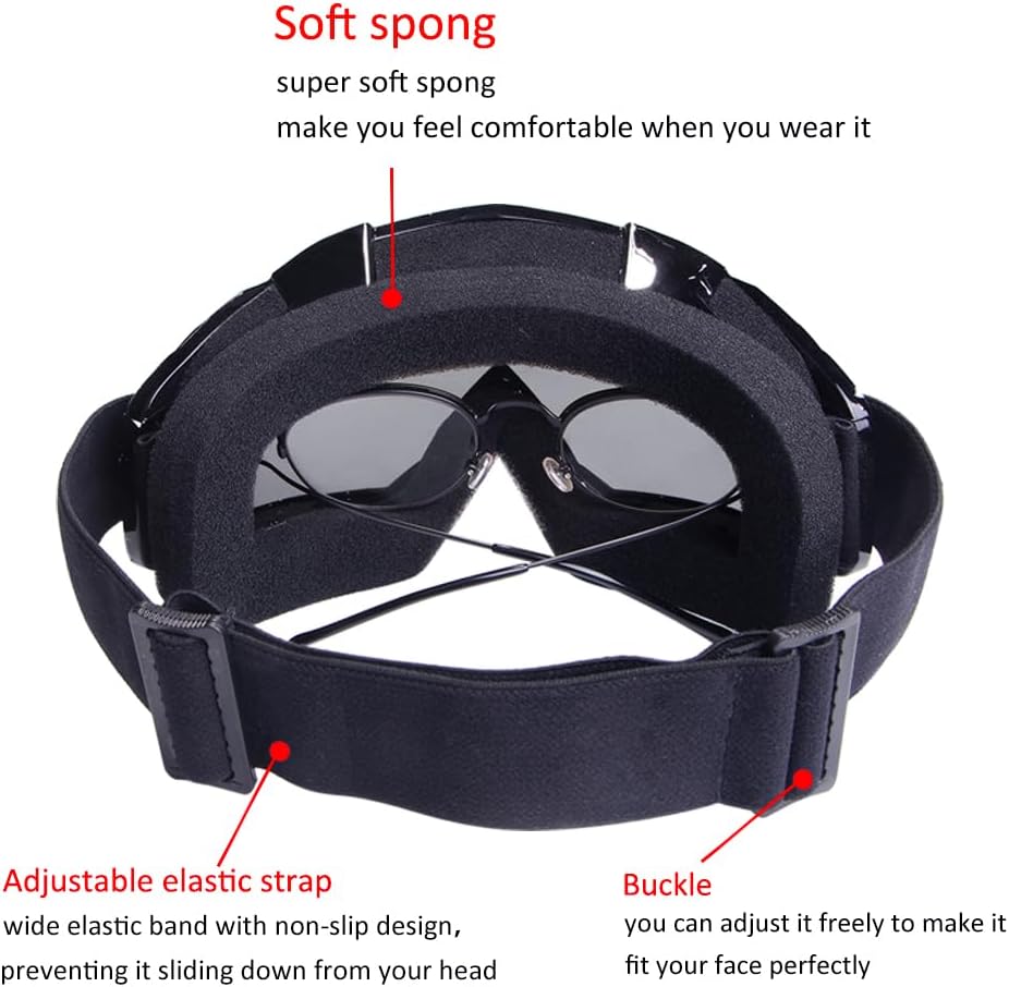 Dirt Bike Goggles ATV Goggles for Adult Motorcycle Motocross Goggles Off-Road Goggles Mtb Racing Goggles Bike Riding Protection Eyes Safety Goggles for Men Women Youth Kids 2 Pack Color Lens