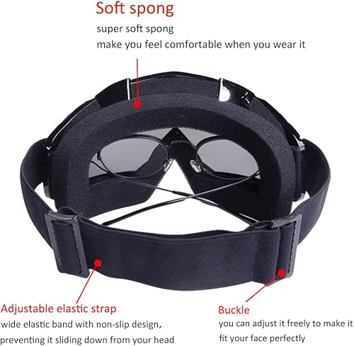 Miniatura 4 de Lentes de motocross y cuatrimoto - Lentes de carreras MX y MTB, lentes de protección para bicicleta, lentes de seguridad para adultos, jóvenes,