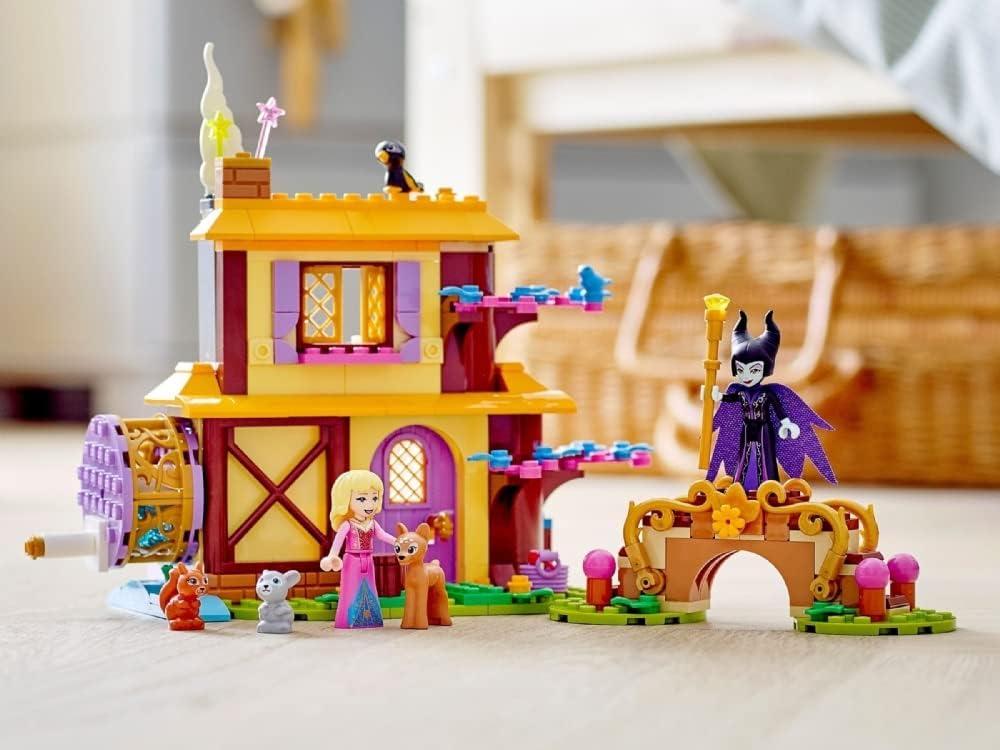 LEGO Disney Aurora’s Forest Cottage 43188, Sleeping Beauty Building Kit for Kids; A Fun Holiday Present or Birthday Gift for Disney Princess Fans (300 Pieces)
