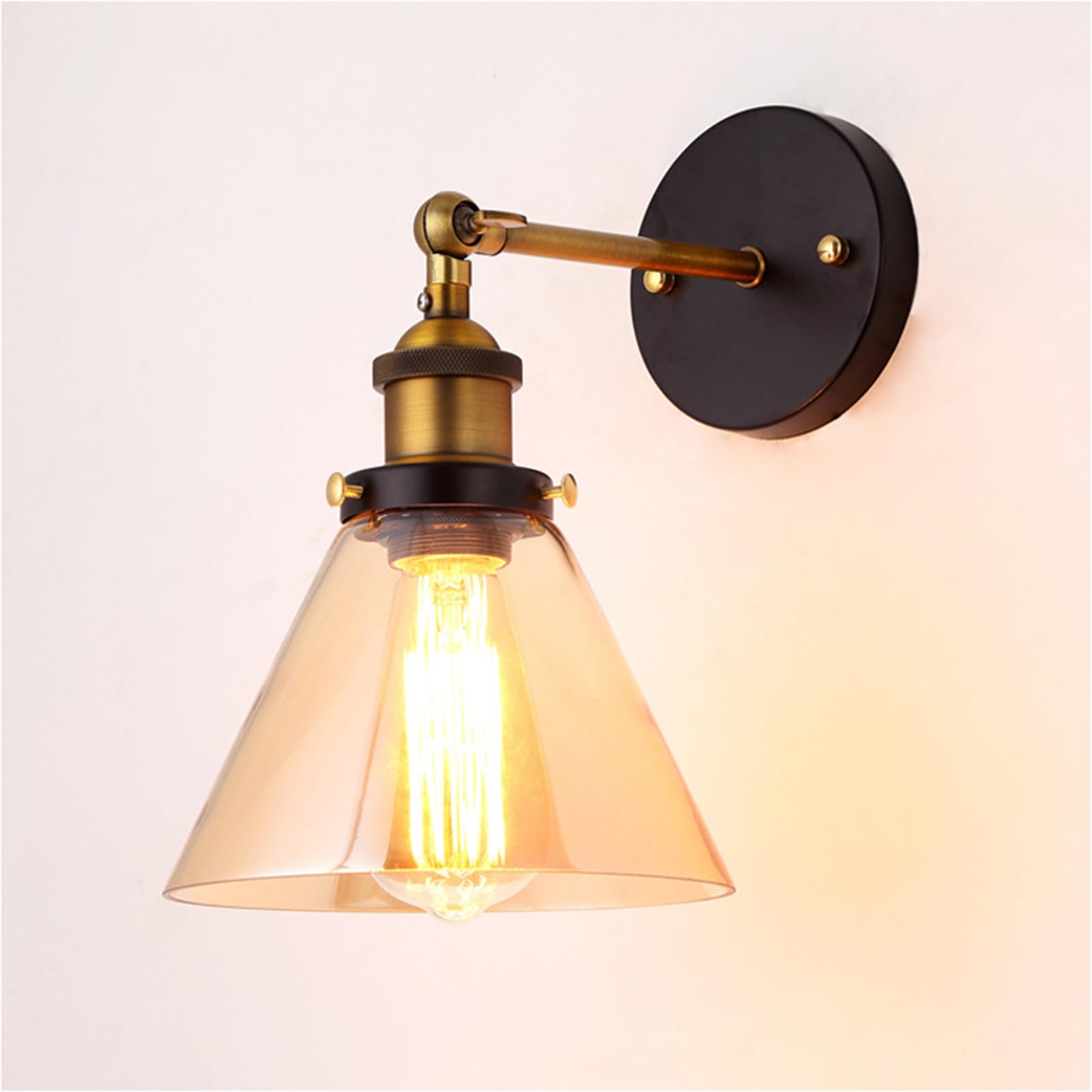 SXSCARKX Wall Sconces E27 Living Room Hallway Balcony Decorative Glass Lamp