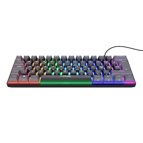 GXT 867 Acira Tastiera Meccanica 60% Layout Italiano QWERTY, Mini Tastiera Retroilluminata RGB, Tasti a Doppia Funzione, USB Tastiera Gaming Programmabile PC Laptop Portatile - Nero - Tastiera gaming - Immagine 9