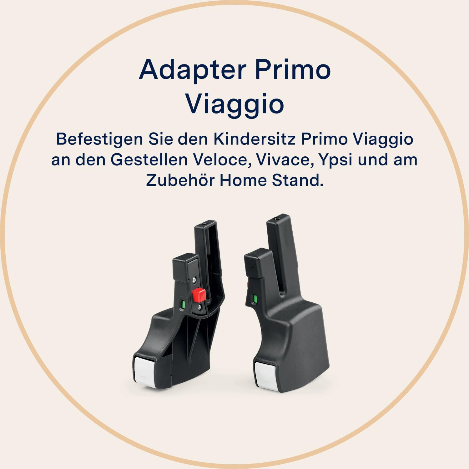 PEG Perego PV Adapter Links Kindersitz-Adapter Kompatibel Primo Viaggio Home Stand Gestellen Veloce Vivace Ypsi