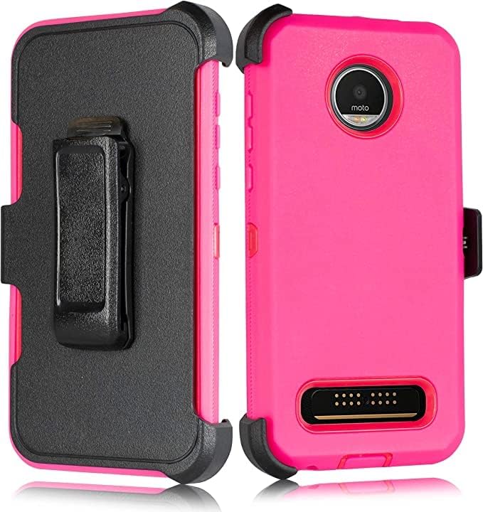 Case for Moto Z4 Play Heavy Duty FullBody Rugged Holster