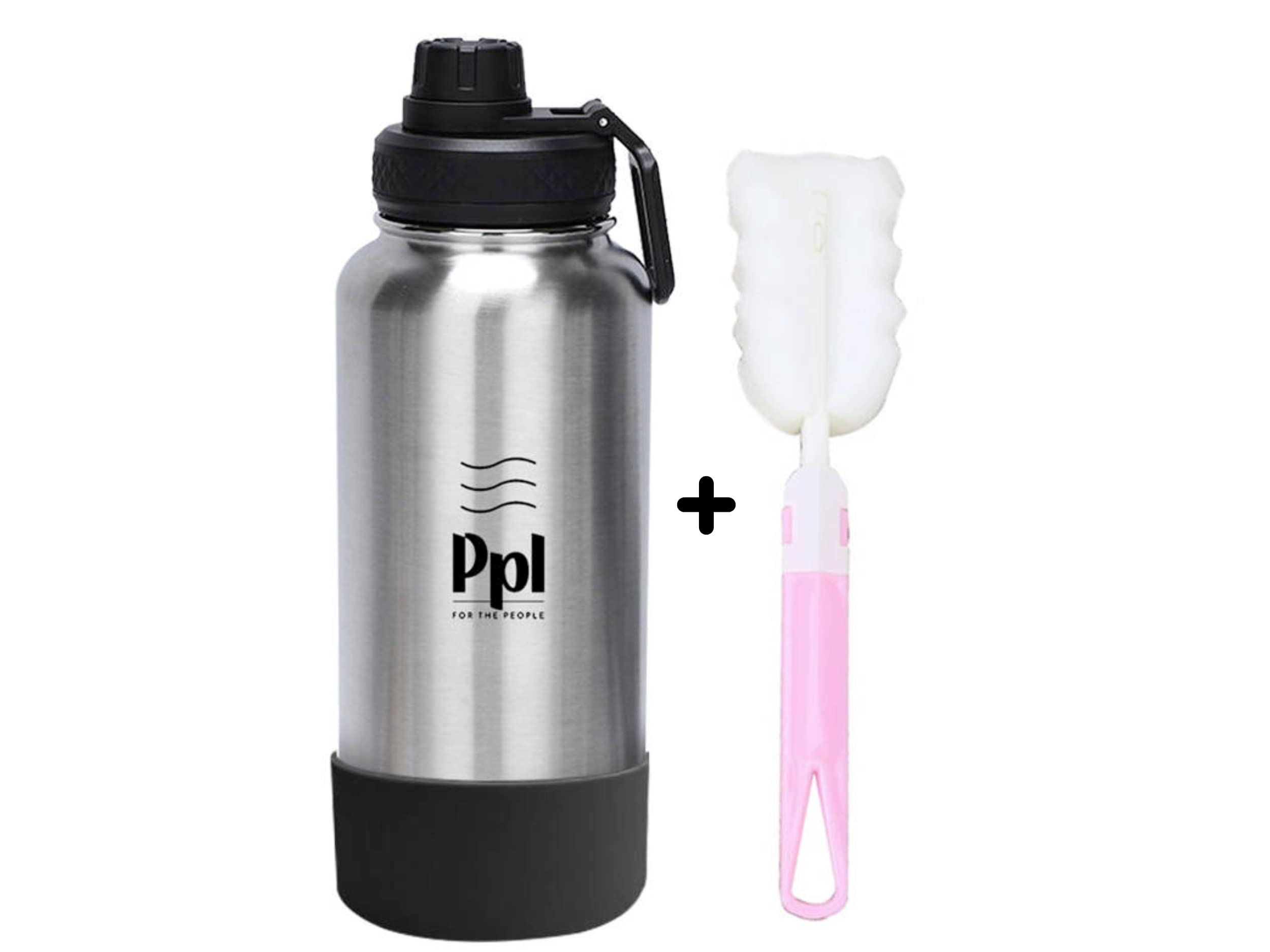 PPL Stainless Steel Water Bottle (Cold for 48 Hrs, Hot for 24 Hrs), 32 oz Vacuum Insulated Water Bottle with Cap (Double Wall, Wide Mouth, BPA Free, Leak Proof)