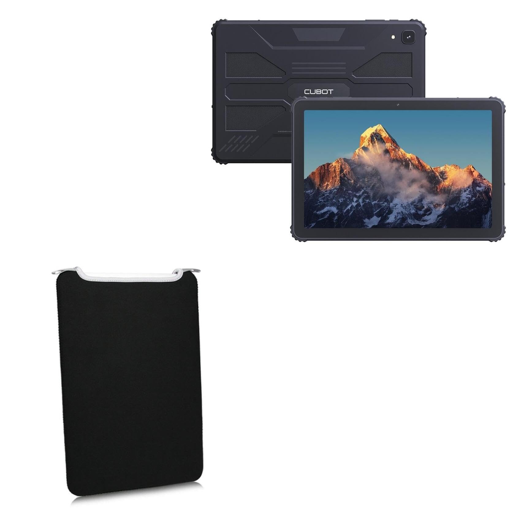 BoxWave Case Compatible with Cubot Tab Kingkong - SlipSuit, Soft Slim Neoprene Pouch Protective Case Cover - Jet Black