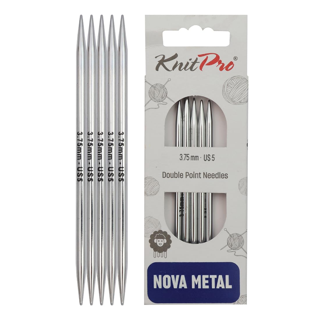 KnitPro Nova Double Pointed Needles 6" (15cm) | 3.75mm