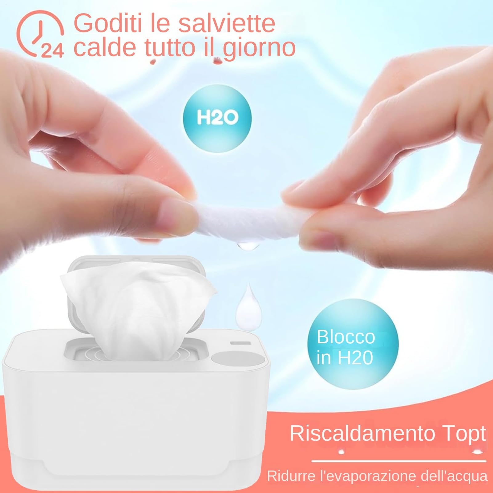 Generico Diaper Warmer, Home Use Wet Wipes Warmer with Even Heating, Portable Space-Saving Diaper Heater Holder Case, Ideal for Living Room & Baby Care Essentials