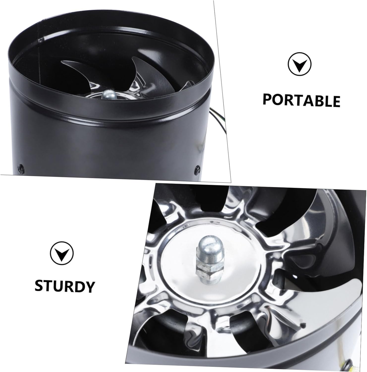 VILLCASE 1pc Inline Duct Ventilation Fan Exhaust Fan for Air Circulation Homes Offices Grow Tents High Efficiency