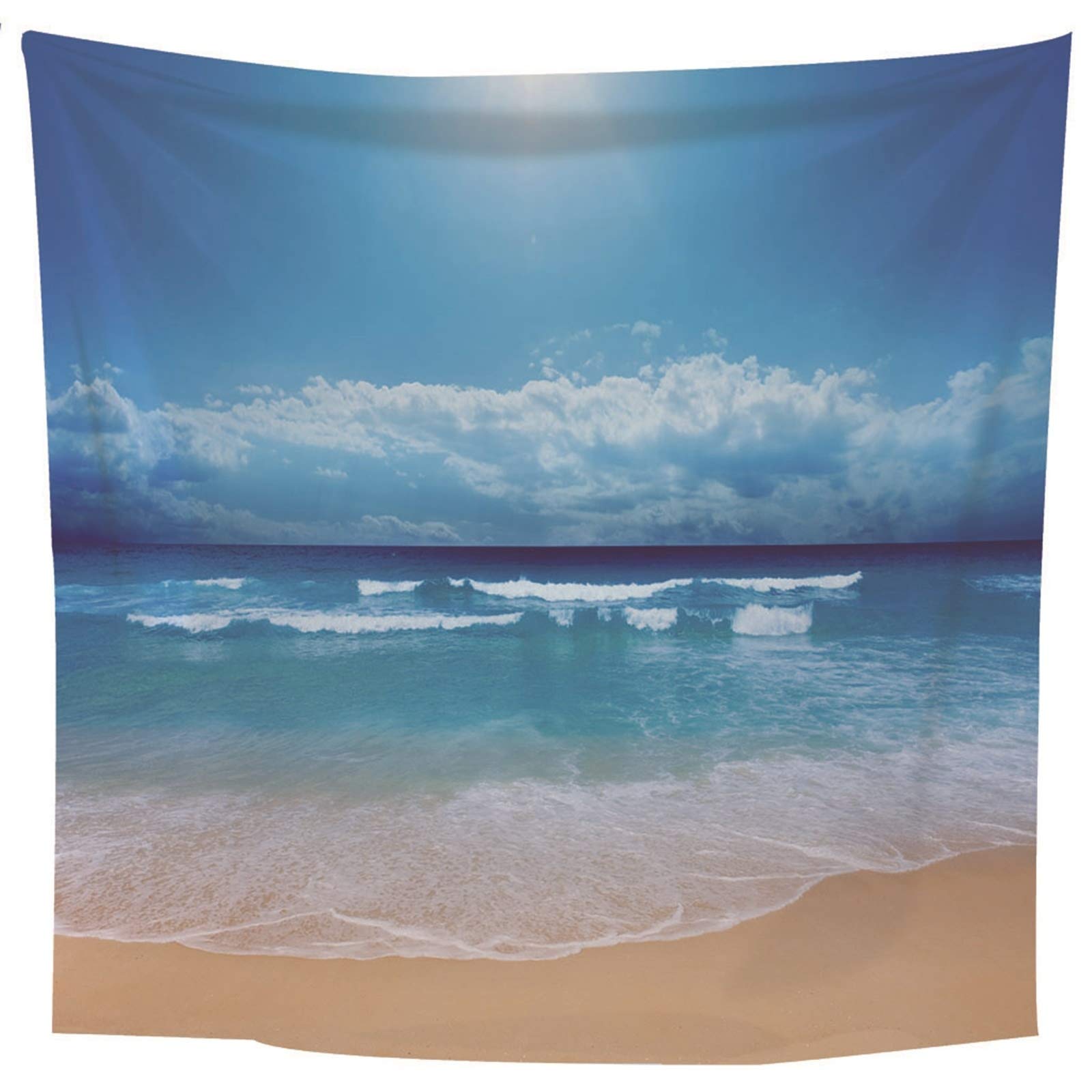 Aeici Tapices De Pared, Tela Pared Decorativa Playa De Mar Tapiz Pared para Colgar Pared(260X240Cm)