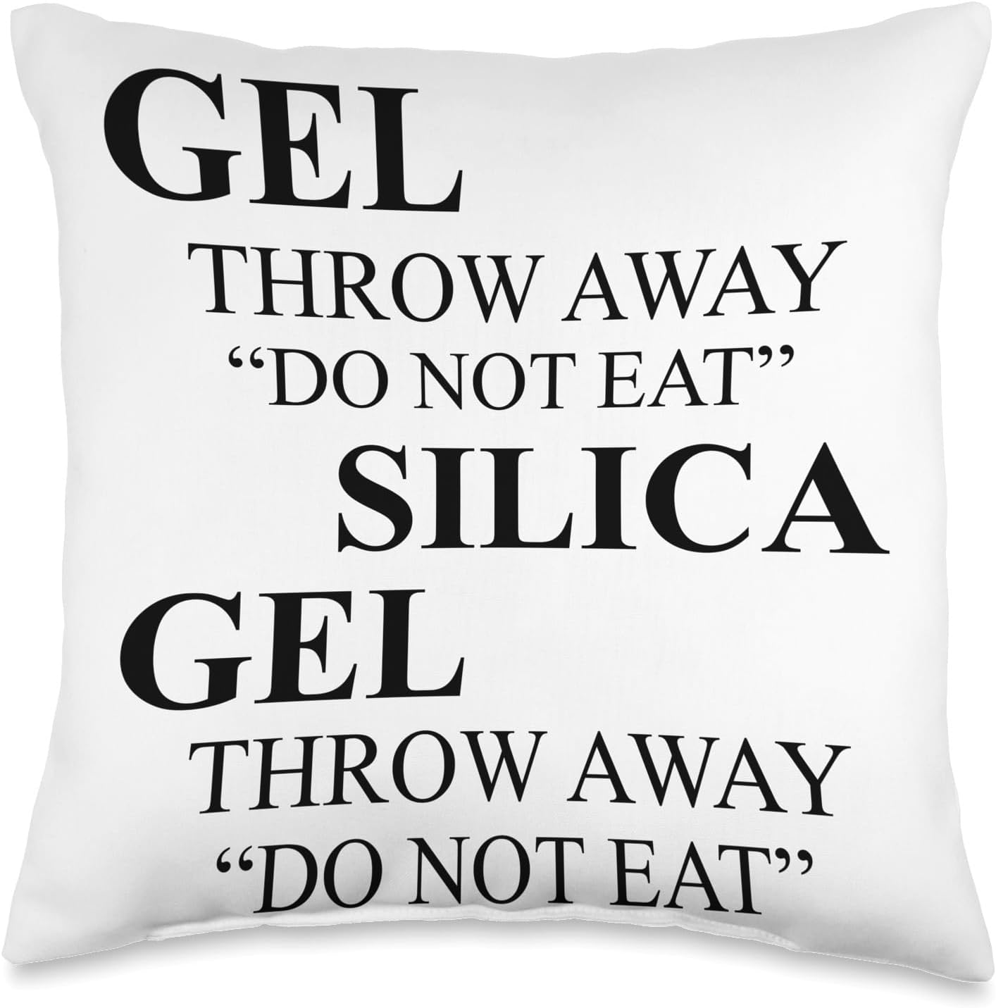 Silica Gel funny fake Silica Gel Throw Pillow