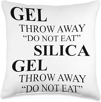 Silica Gel funny fake Silica Gel Throw Pillow