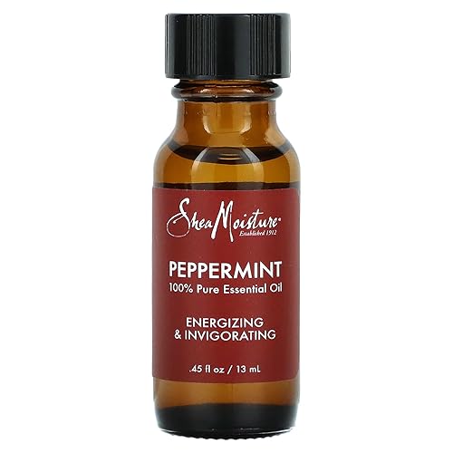 Sheamoisture Aceite esencial 100% puro para elevar y energizar aceite corporal de menta, sin sulfatos y sin parabenos, 0.45 onzas