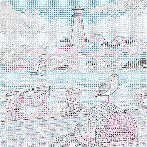 Kit point de croix compté sur quai Dimensions un cadeau fait main idéal à offrir - 4