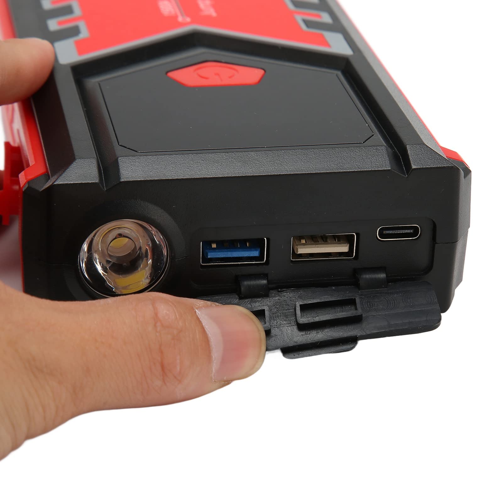 Arrancador De Batería De Coche, 3000A Jump Box, 59800mah Arrancador De Puente De Coche Paquete De Batería De Arranque De Coche Portátil Con Pantalla LCD Brújula Luz LED, Luces De Carga Rápida
