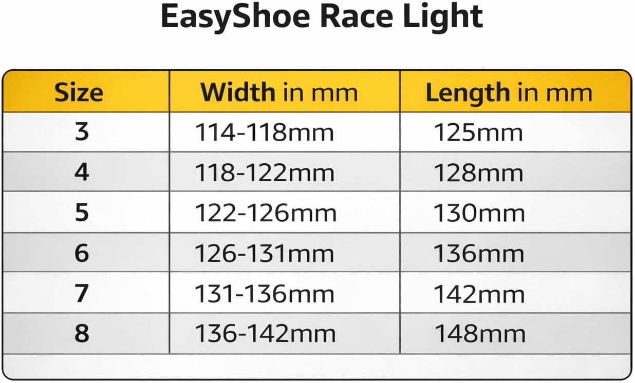 EASYCARE EasyShoe Race Light, Front, Size 6
