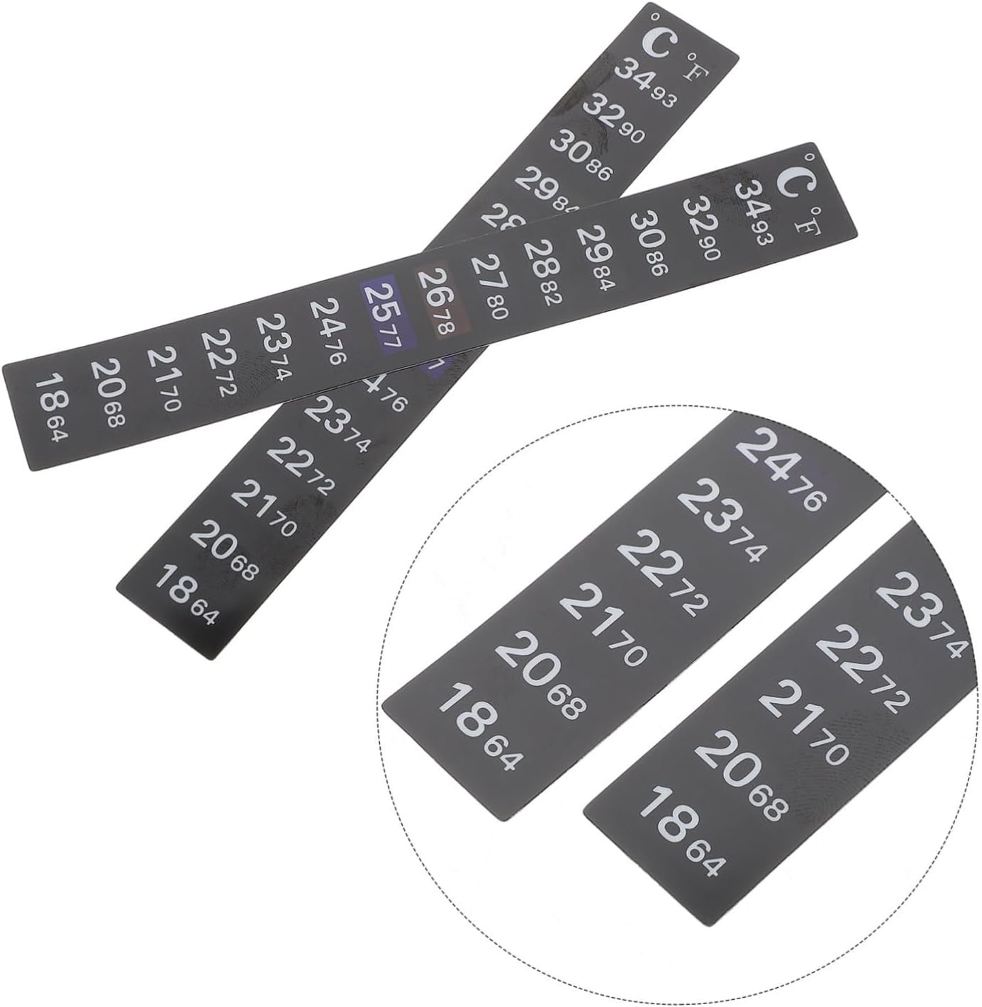 2pcs Stick on Thermometer Sticker Strips for Fermentation Jars