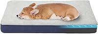 Vista 14 de Cama ortopédica de espuma viscoelástica para perros, camas refrescantes para perros medianos, camas lavables para mascotas para jaula con funda