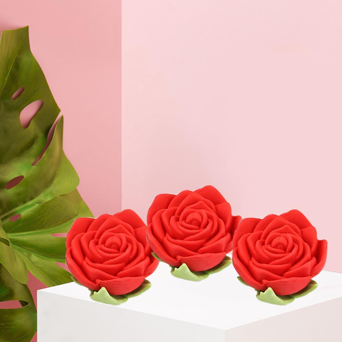 VILLCASE Rose Erasers Set 16Pcs Creative Floral Pencil Erasers for Students and Kids Portable Stationery Correction Supplies 1.37X1.37X0.78In image 3