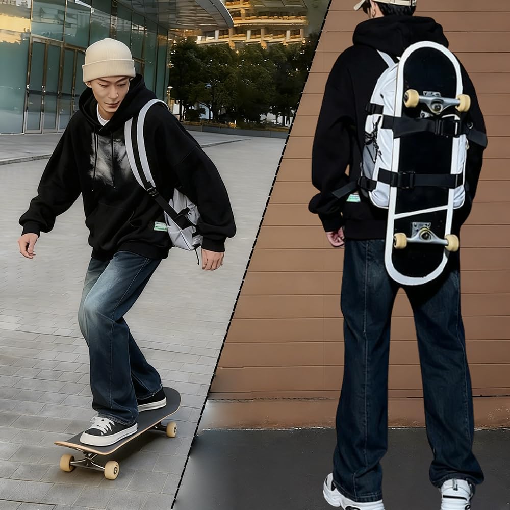 Skateboard Backpack for Girl Series 707 Longboard 2004-2014, Large Travel Bag for Skateboard/Longboard