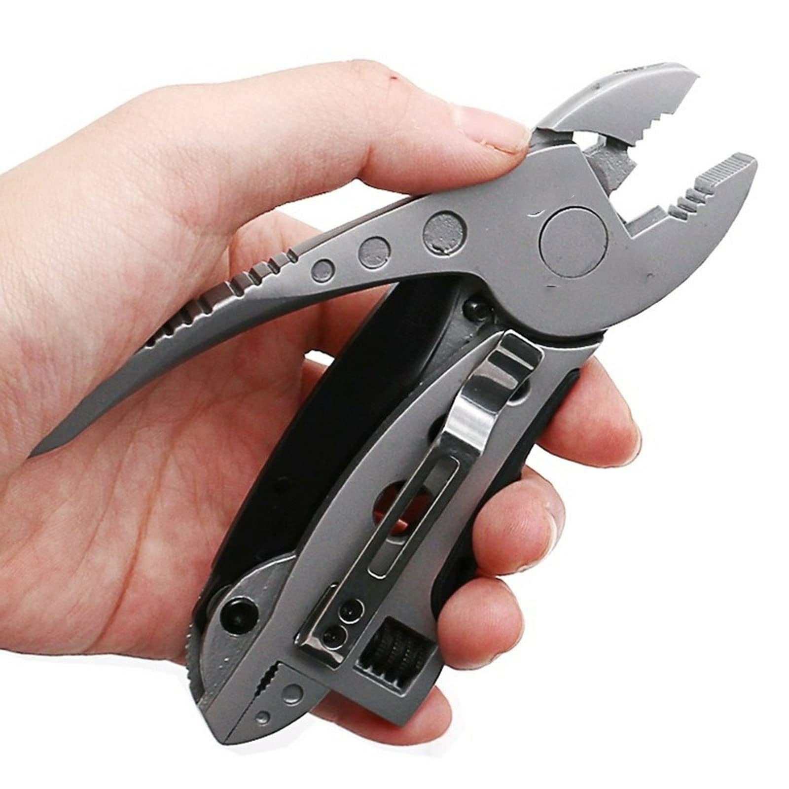 JINGYAN Alicates universales Multifunctional Tool Pliers Adjustable Wrench Jaw Repair Survival Hand Mini