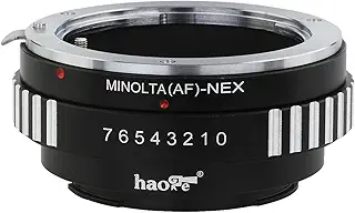 Haogeレンズマウントアダプタfor Sony Alpha AタイプMinolta MAF AFマウントレンズto Sony NEXカメラα NEXなど、α NEX、NEX - 5 N、NEX - 7、nex-7 N、NEX - f3、e-mount a6300 , a6000、a5000、a3500、a3000、vg10、vg20