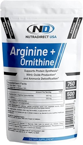NutraDirect L-Arginina y L-Ornitina