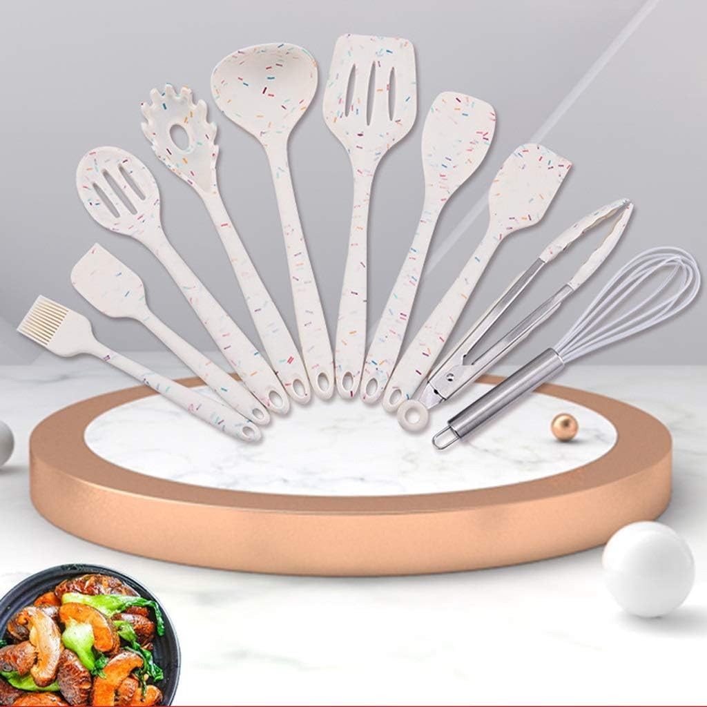 Kochutensilien, Silikon-Utensilien-Set for die Küche, hitzebeständig, Kochutensilien-Set, keine Kratzer, leicht zu reinigen, Küchenutensilien, for Kochen, 10-teiliges
