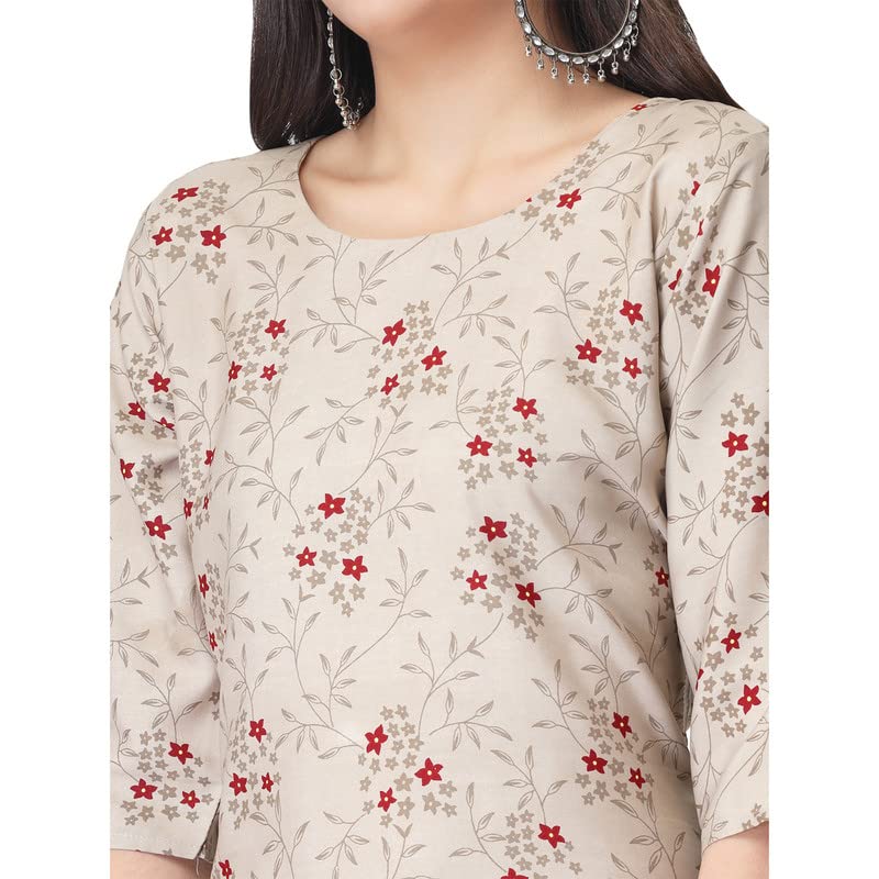 Image of Pinkmint Kurta for Women Different Digital Printed Crape Kurti Casual Wear Regular Fit Kurta