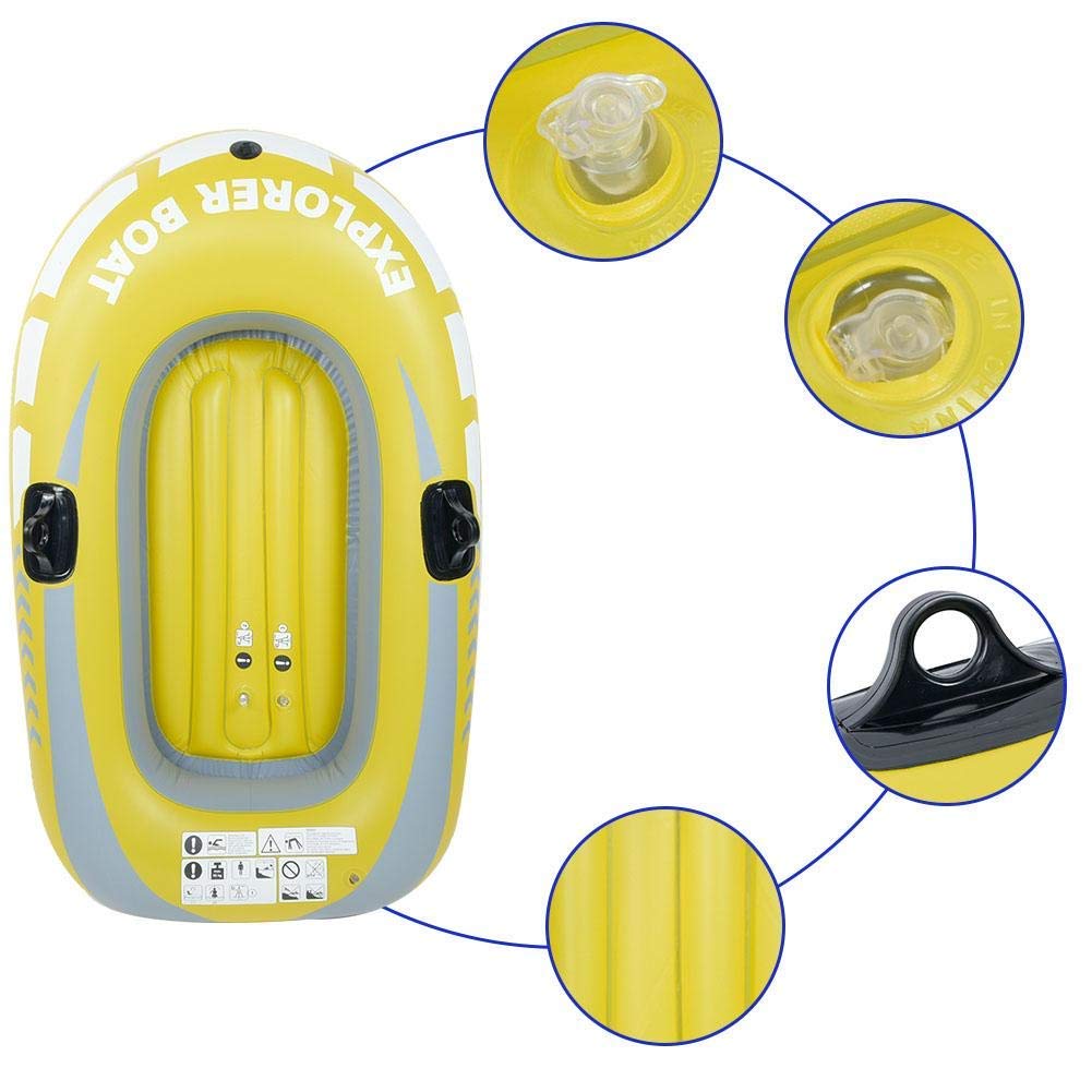 Barca Hinchable de una Sola Persona, Kayak Hinchable Zodiac Barca Inflable con Cuerda Capacidad de 180 kg