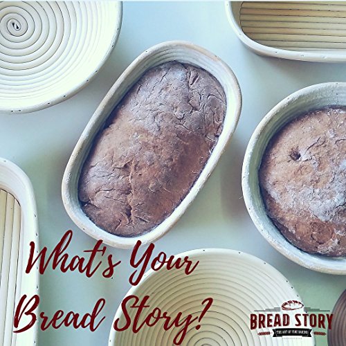 (10X6 Inch) Oval Proofing Basket Set By Bread Story Oval Brotform Handmade Unbleached Natural Cane Bread Baking Kit With Cloth Liner Bread Baking E-Book Course Discount Coupon #TOP6