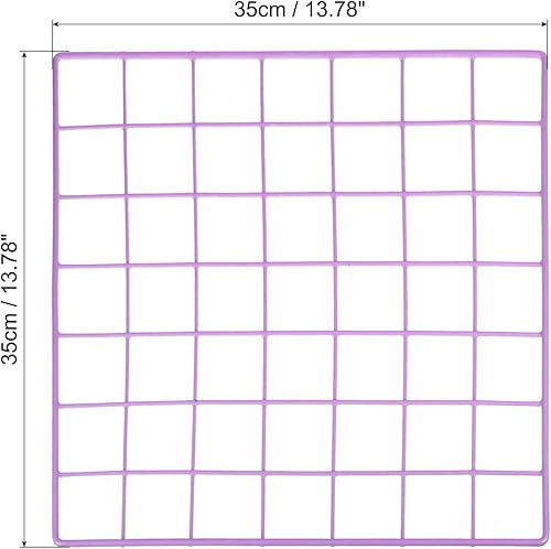 Miniatura 7 de PATIKIL Panel de rejilla de alambre de 12 x 12 pulgadas, paquete de 4 paneles decorativos de malla metálica para decoración de pared, tablero de
