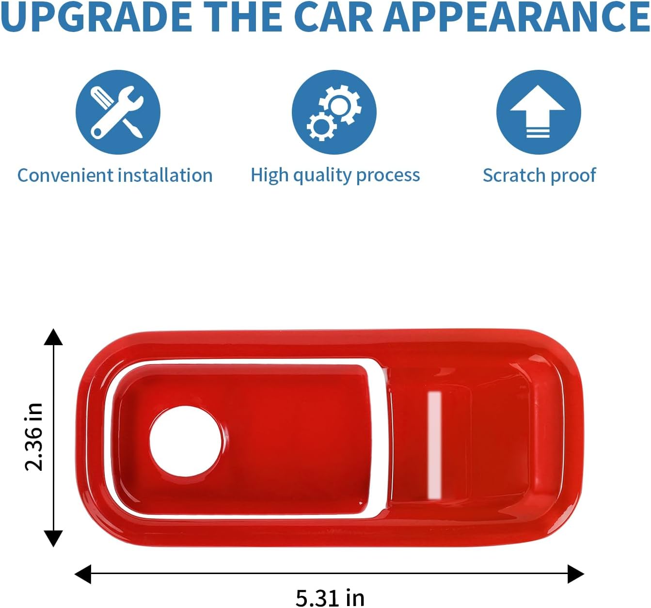 for F150 Glove Box Latch Handle Cover Trim Red for Ford F150 2021 2022 2023 2024 up Red Interior Accessories 2pcs