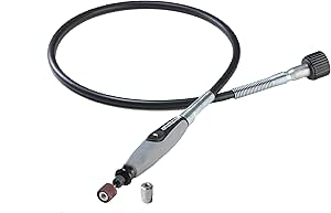 Dremel Flex Shaft Rotary Tool Attachment with Comfort Grip and 36” Long Cable - Engraver, Polisher, and Mini Sander- Ideal for Detail Metal Engraving, Wood Carving, and Jewelry Polishing , 225-02 , Grey