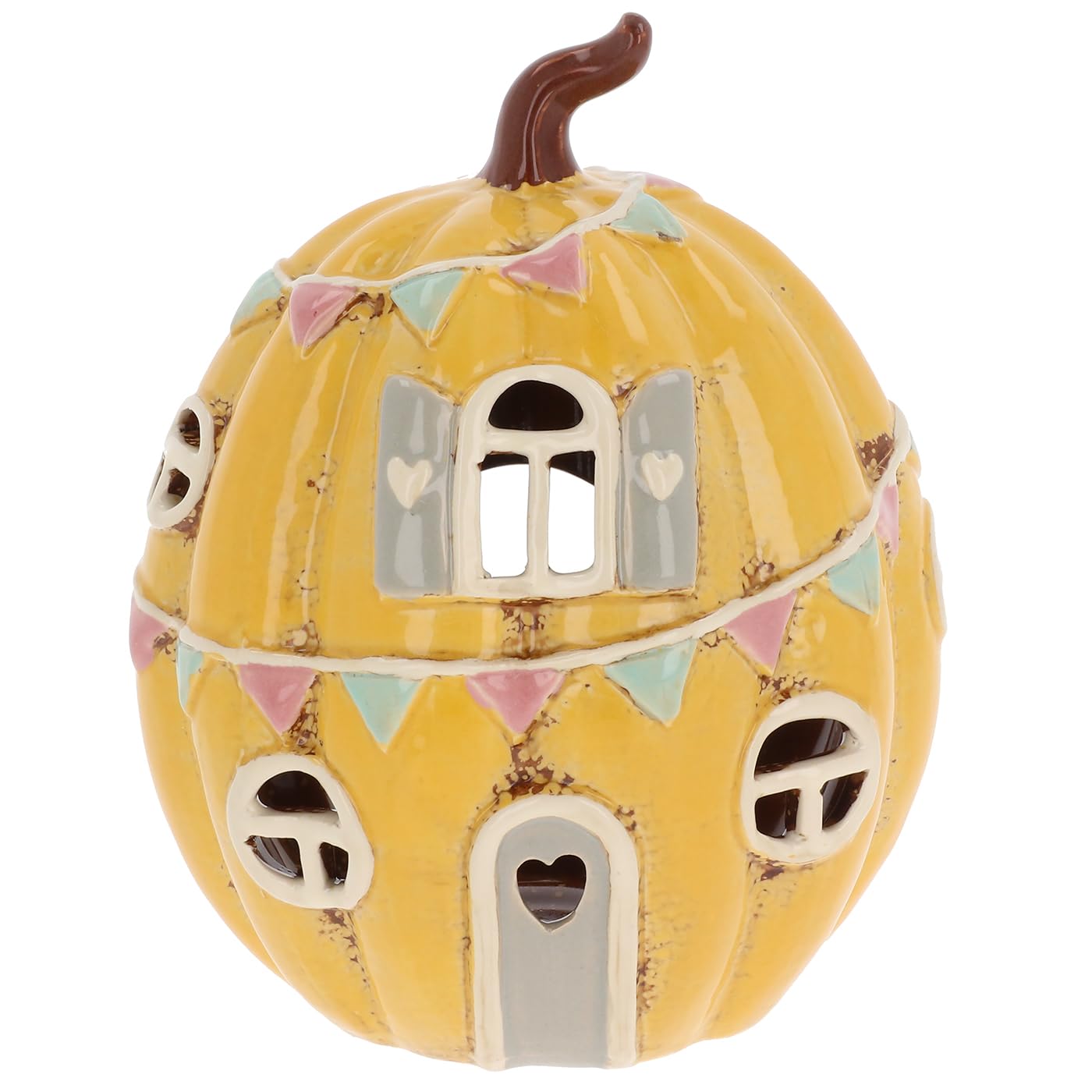 Shudehill Giftware Village Pottery Ceramic Fantasy Houses - Pumpkin, Squash, Toadstool & More! (Pumpkin House)