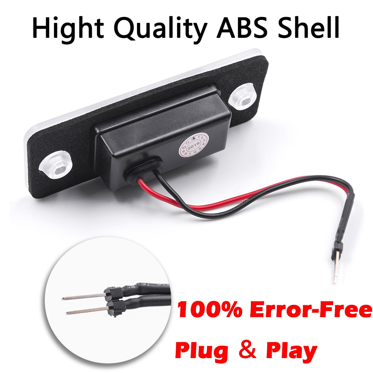 Feux de Plaque d'immatriculation à LED, 2 pièces sans Erreur, Feux de Plaque d'immatriculation compatibles avec Audi A8 D3 2002-2010 OEM# 4E0943021,4E0943022 Feu arrière