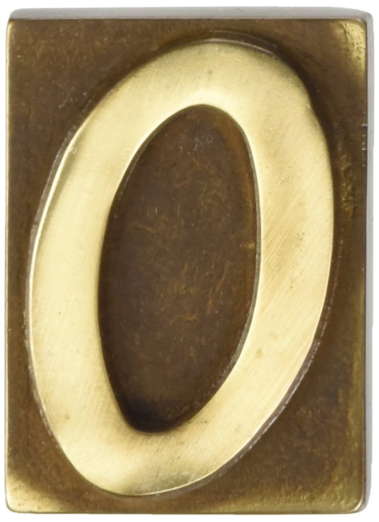 Numeri Civici Ottone Finitura Bronzata Zero - 4