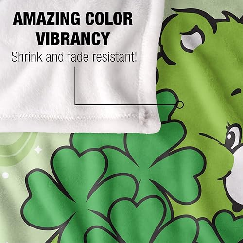 Miniatura 4 de Care Bears - Manta de 50 x 60 pulgadas, diseño de trébol de tacto sedoso, súper suave