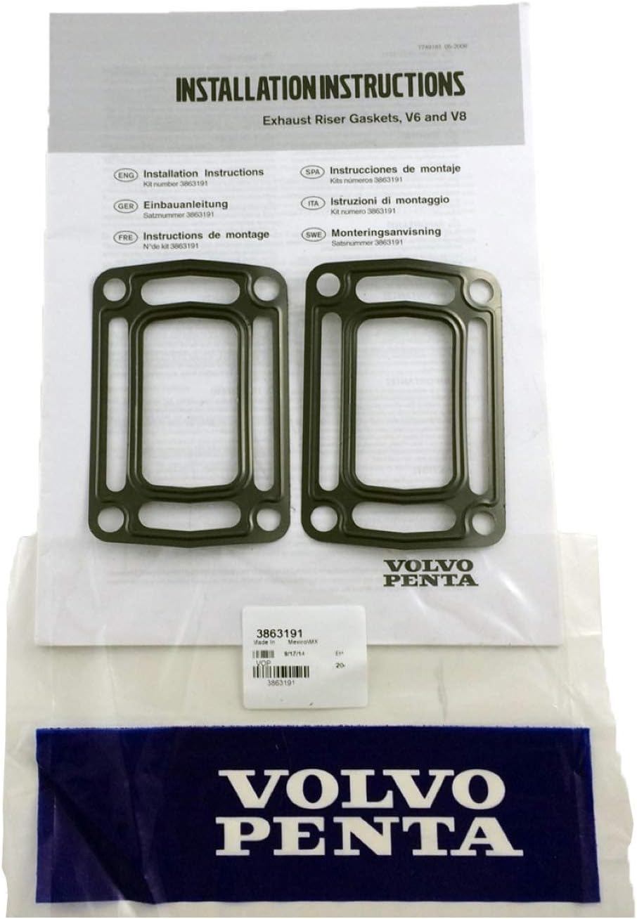 Volvo PentaNew OEM EXHAUST MANIFOLD RISER ELBOW GASKET KIT 3863191